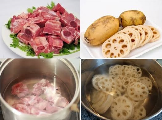 Cách nấu bún sườn hầm củ sen ngon lạ miệng