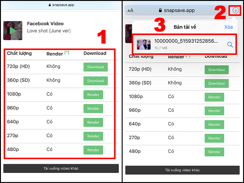 [Video] Cách tải video từ Facebook về iPhone KHÔNG cần cài ứng dụng