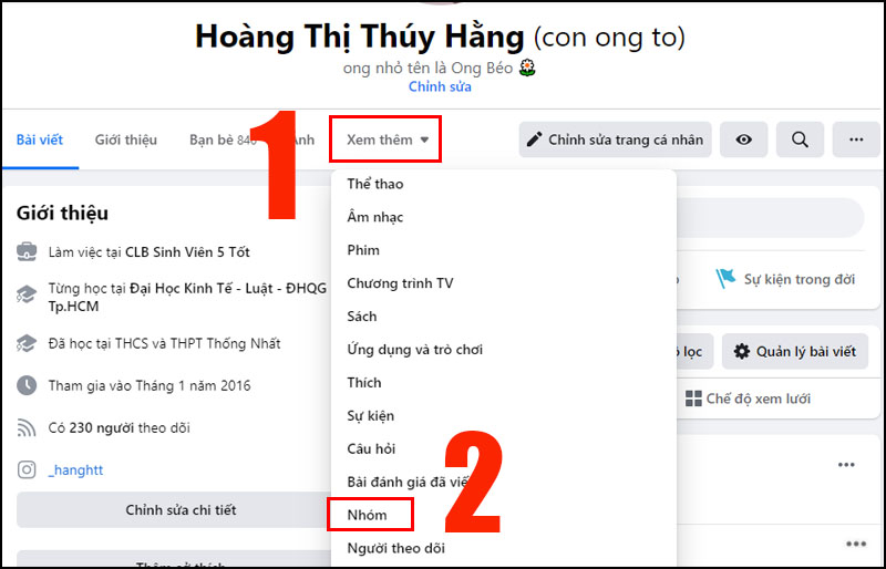 Cách ẩn nhóm tham gia trên Facebook bằng máy tính cực đơn giản
