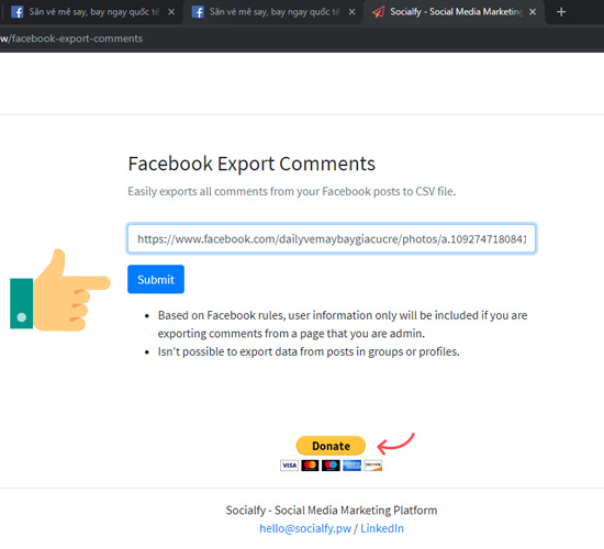 Cách xuất bình luận Fanpage Facebook thành file Excel