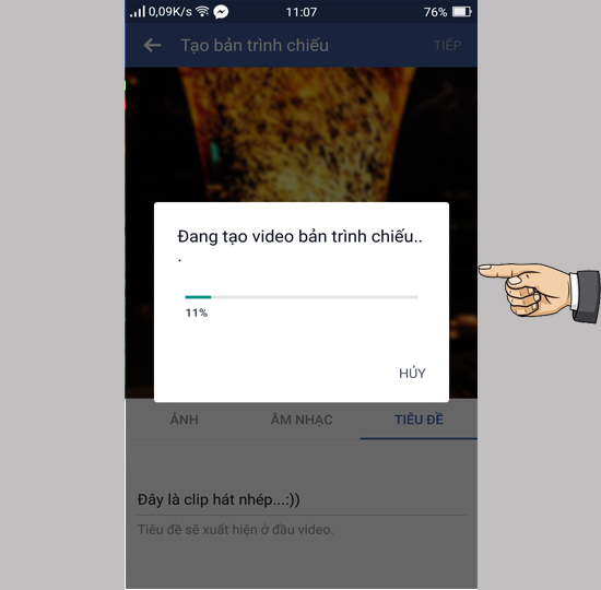 Tạo bản trình chiếu để đăng lên Facebook