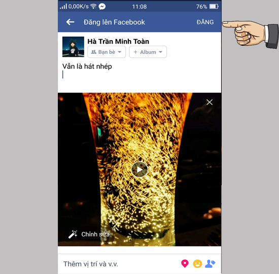 Tạo bản trình chiếu để đăng lên Facebook