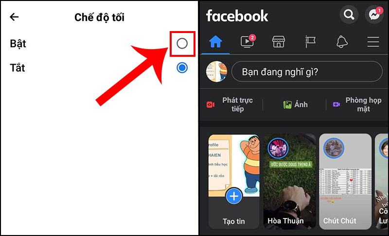 Cách bật, tắt Dark Mode Facebook và Facebook Lite trên điện thoại