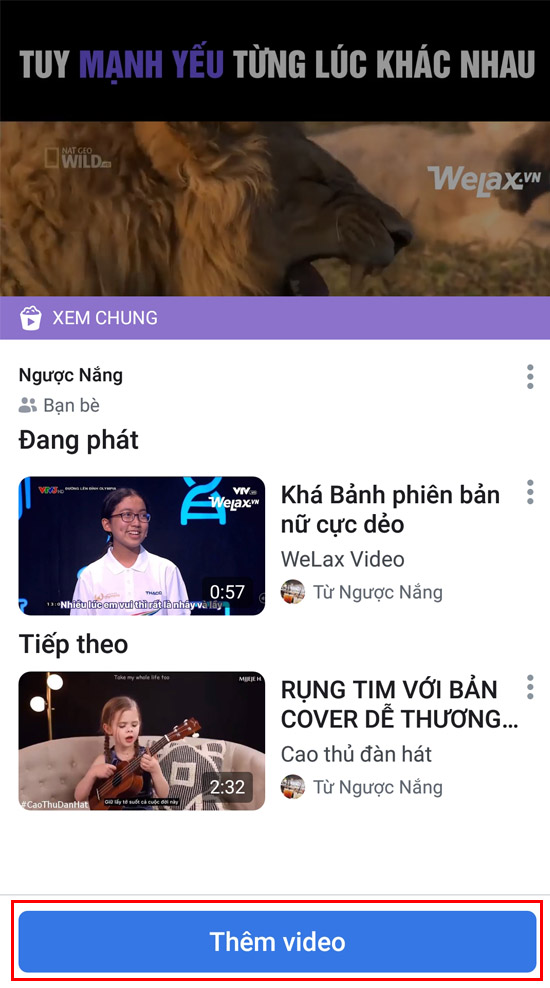 Tính năng mời bạn bè cùng xem video của Facebook