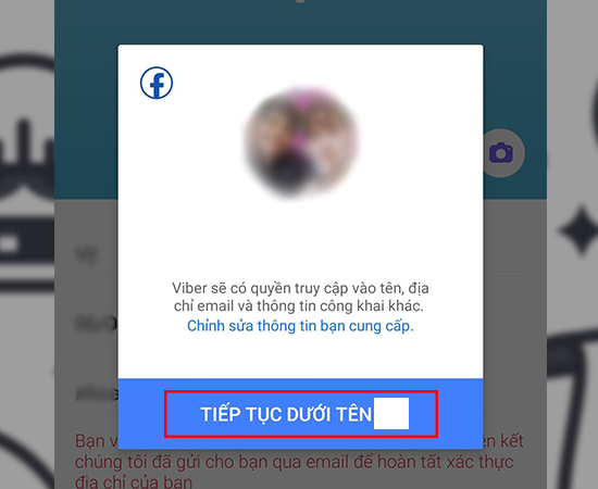 Cách liên kết Facebook với Viber trên thiết bị Android