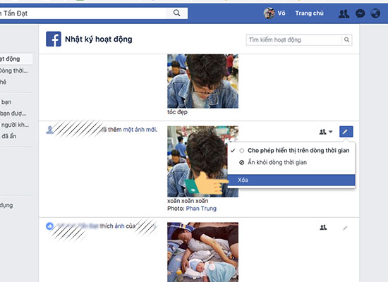 Hướng dẫn xoá trạng thái đã đăng trên Facebook