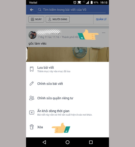 Hướng dẫn xoá trạng thái đã đăng trên Facebook