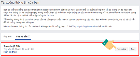 Cách xem lại tin nhắn đã bị xoá trên Facebook