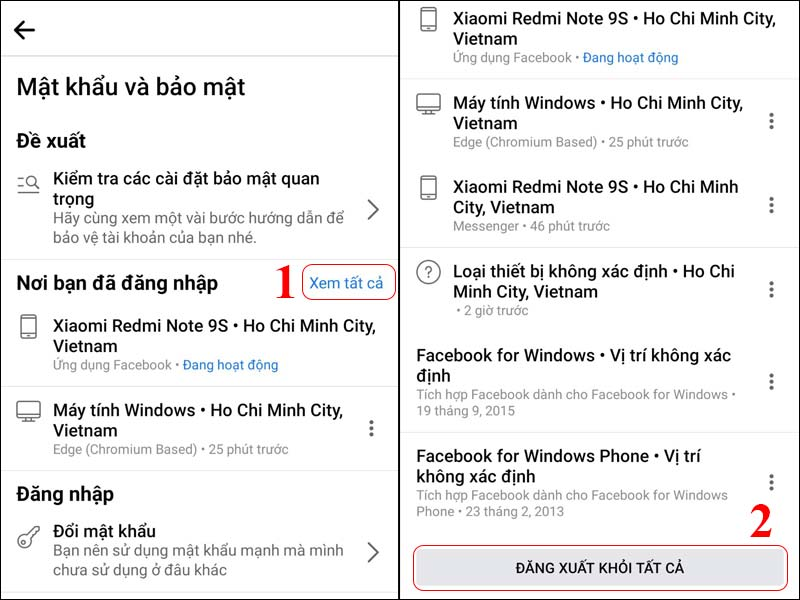 Cách đăng xuất Facebook, Messenger trên thiết bị khác từ xa cực nhanh