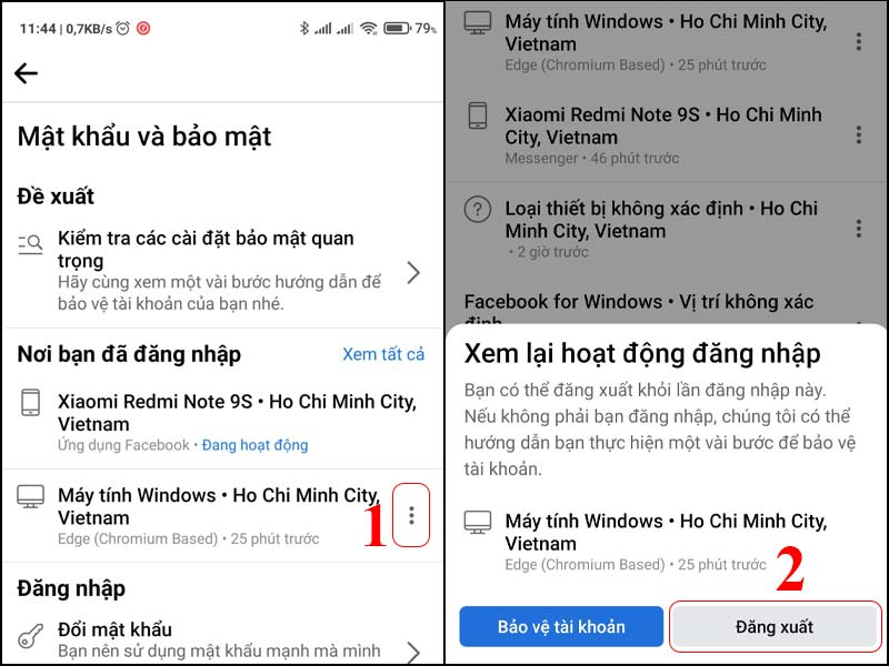 Cách đăng xuất Facebook, Messenger trên thiết bị khác từ xa cực nhanh