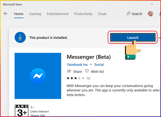 Facebook Messenger bản Beta dành cho Windows 10