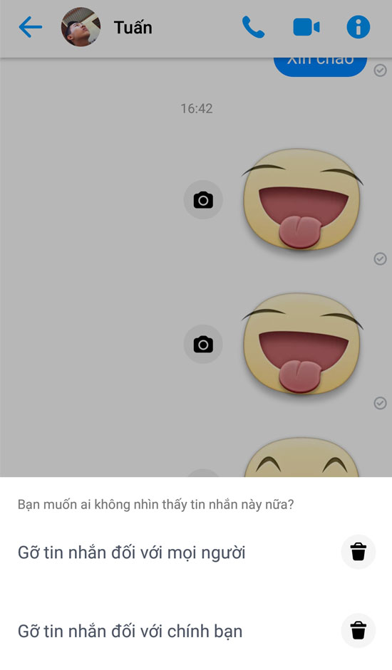 Cách gỡ tin nhắn trên Facebook Messenger
