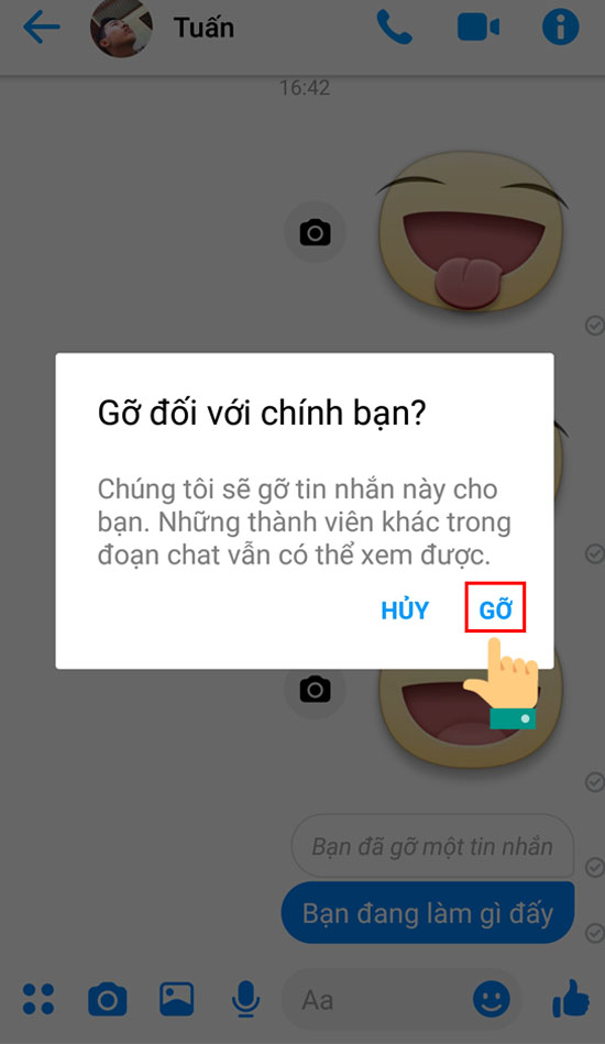 Cách gỡ tin nhắn trên Facebook Messenger