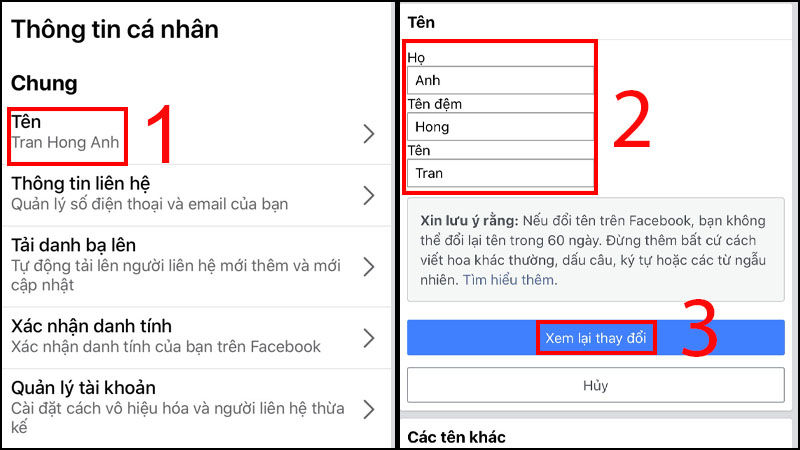 Hướng dẫn cách đảo tên trên Facebook siêu đơn giản, thành công 100%
