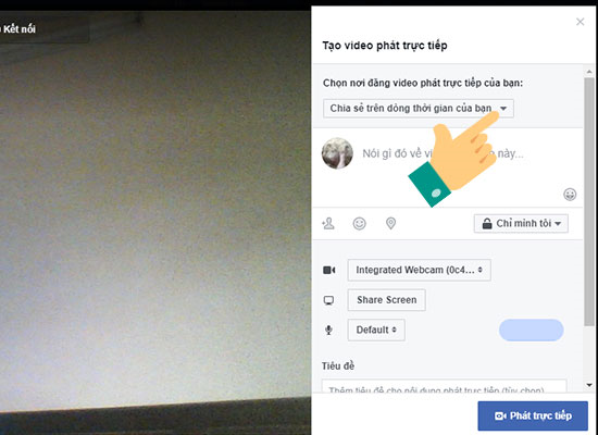 Hướng dẫn live stream trên Facebook trên máy tính