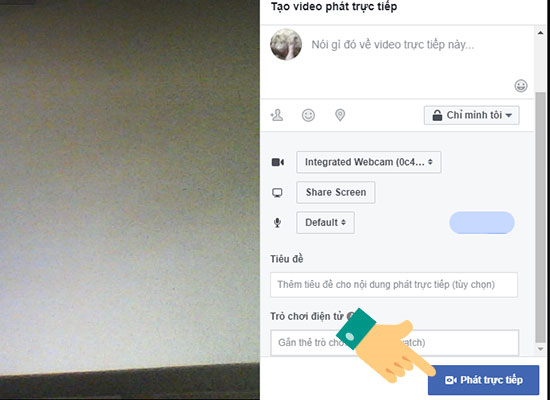Hướng dẫn live stream trên Facebook trên máy tính