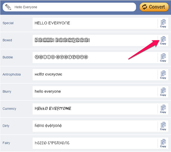 Đăng Status Facebook với kiểu chữ độc đáo