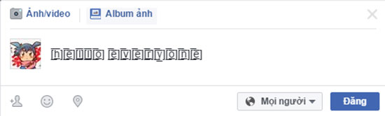 Đăng Status Facebook với kiểu chữ độc đáo