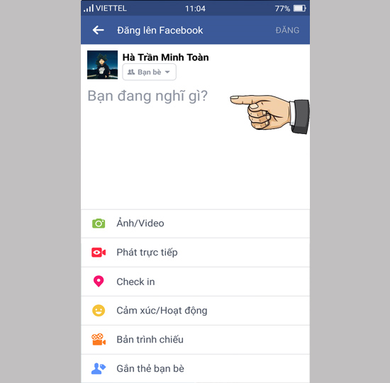 Đăng Status kèm màu nền trên Facebook