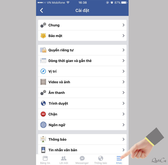 Tắt tự phát video trên Facebook iOS