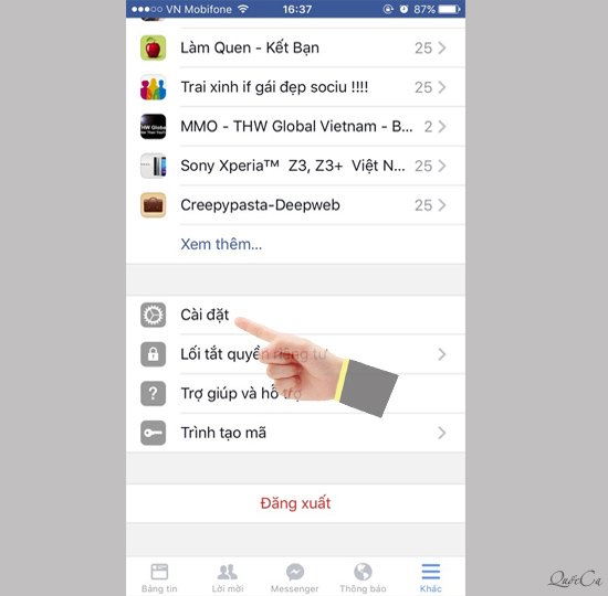 Tắt tự phát video trên Facebook iOS