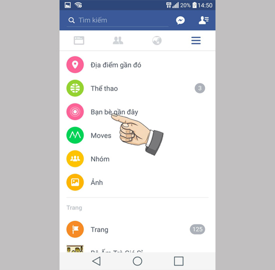 Bạn bè gần đây trên Facebook