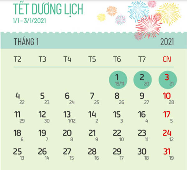 [HOT] Lịch nghỉ tết dương lịch 2021 của các ngân hàng mới nhất