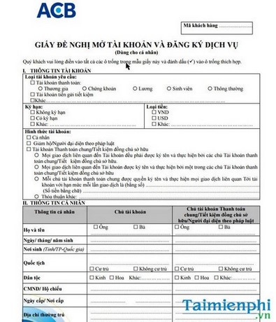 Hướng dẫn cách mở tài khoản ngân hàng ACB năm 2021