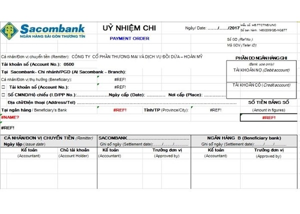 UNC là gì và mẫu ủy nhiệm chi ACB BIDV VCB mới nhất 2021