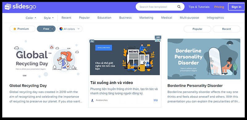 Top 12 trang web cung cấp mẫu template slide Powerpoint