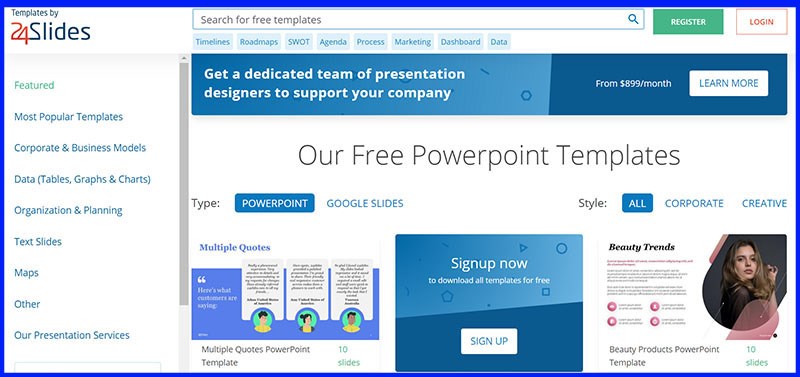 Top 12 trang web cung cấp mẫu template slide Powerpoint