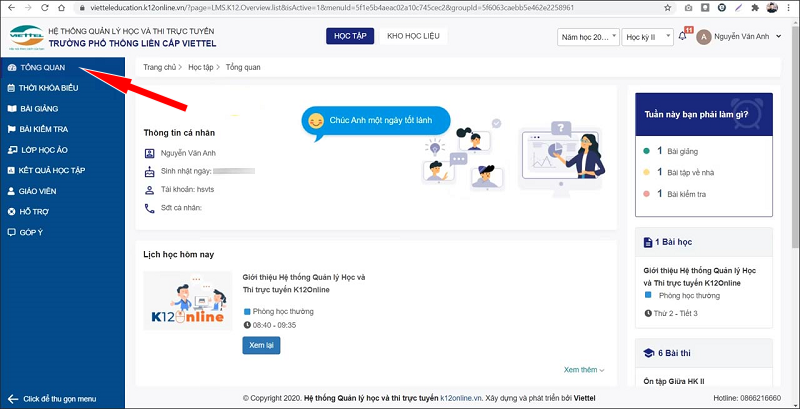 Cách đăng nhập và tham gia học online trên K12Online?