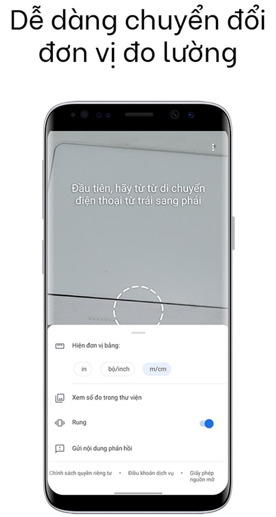 MEASURE: Ứng dụng đo chiều dài, rộng, cao dành cho điện thoại Android