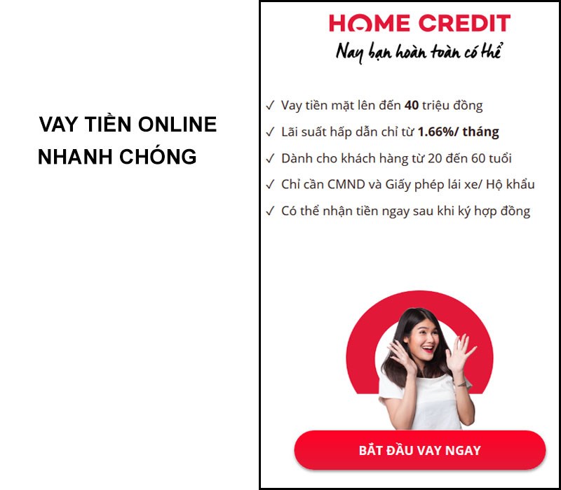 Home Credit Vietnam: Vay tiền online, quản lý khoản vay
