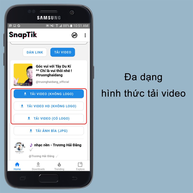 SnapTik: Tải video TikTok không có logo, xóa logo video TikTok trên điện thoại