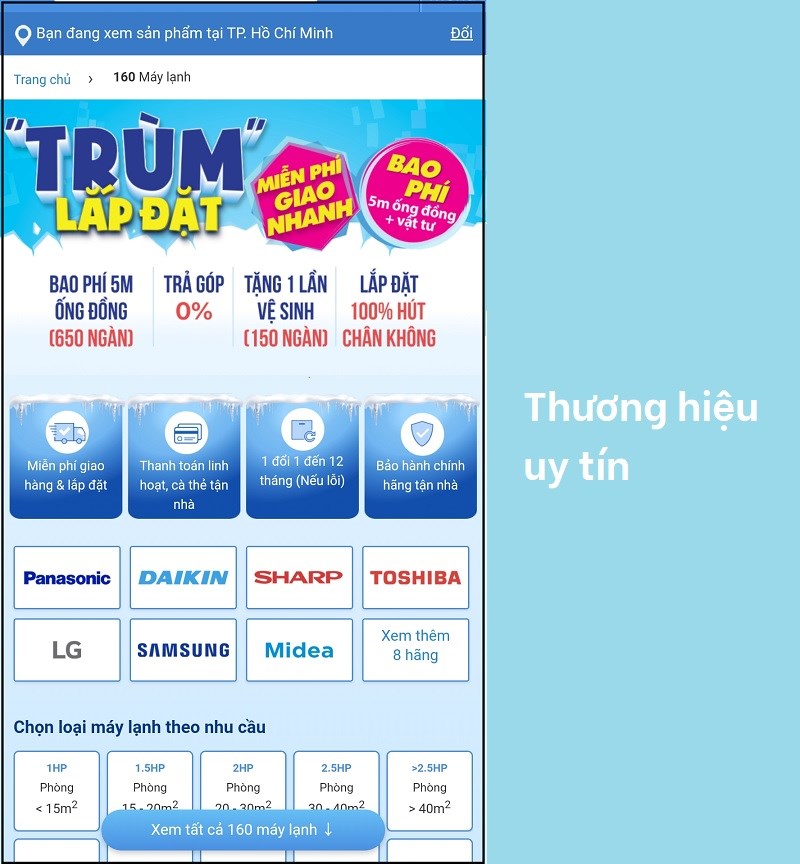 DienmayXANH: Ứng dụng mua hàng online của Điện máy XANH