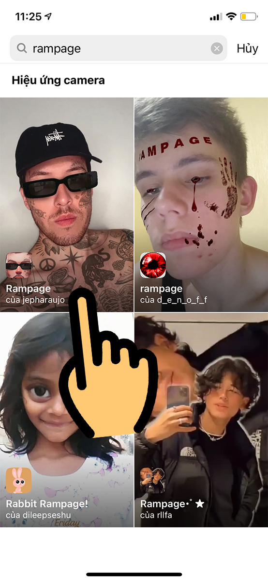 Cách quay video filter hình xăm trên Instagram