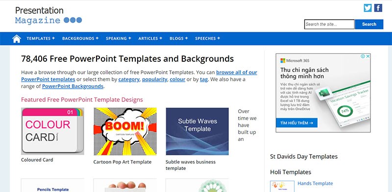 Top 12 trang web cung cấp mẫu template slide Powerpoint