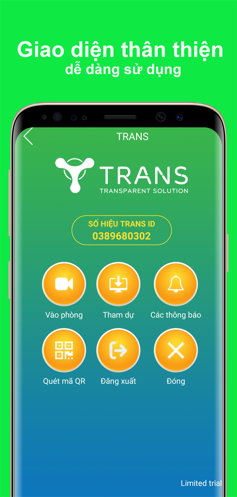 Trans - Ứng dụng, phần mềm họp, học trực tuyến miễn phí