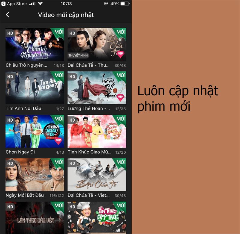 VieON: Ứng dụng xem phim, game show Người Ấy Là Ai, Quý Ông Đại Chiến,...