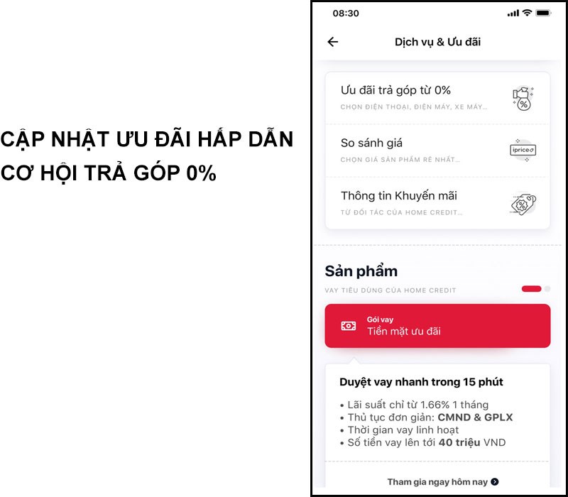 Home Credit Vietnam: Vay tiền online, quản lý khoản vay