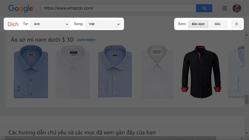 Cách dịch trang tài liệu bằng Google Translate trên máy?