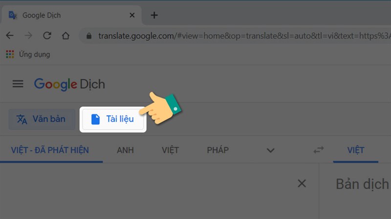 Cách dịch trang tài liệu bằng Google Translate trên máy?