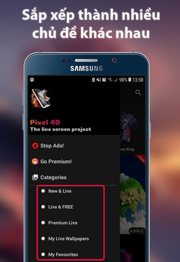 Hình nền động 4K - Hình nền 3D/HD cho điện thoại Android