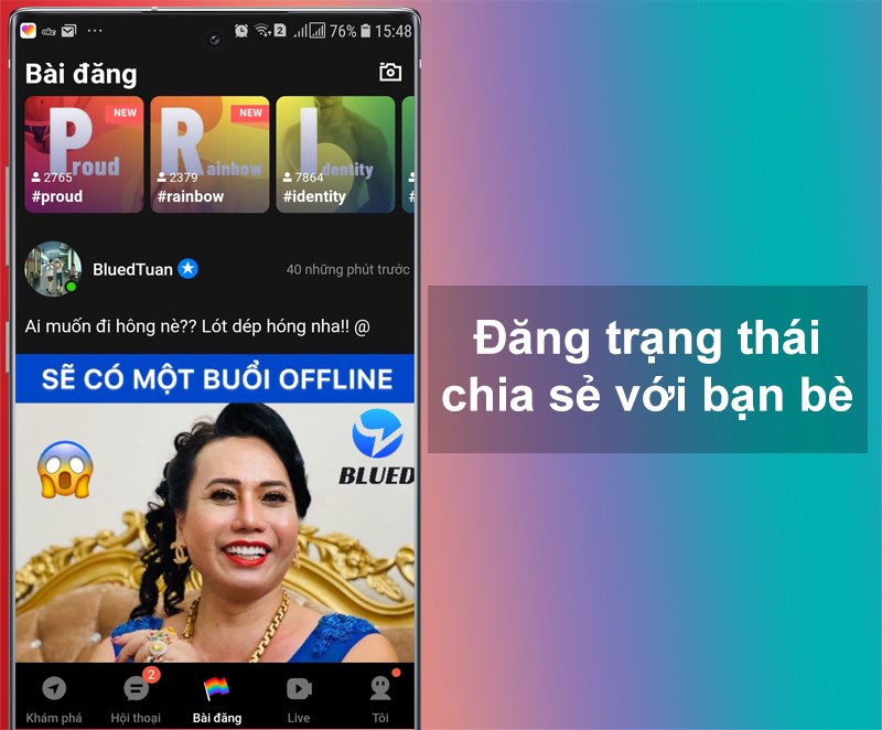 Ứng dụng Blued Việt Nam - Mạng xã hội gay, chat gay