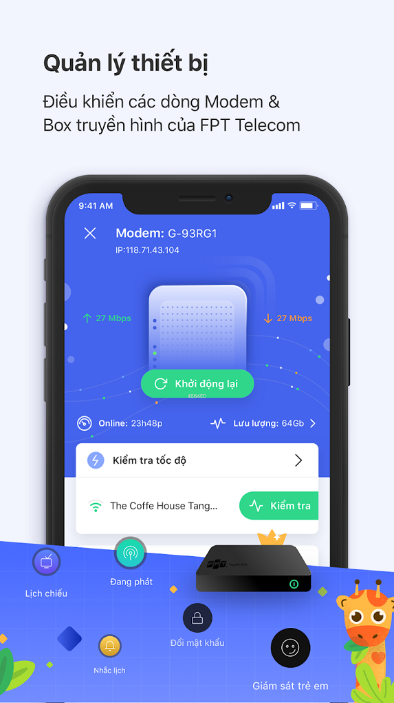 Hi FPT: Quản lý, đặt lịch sửa chữa mạng FPT online