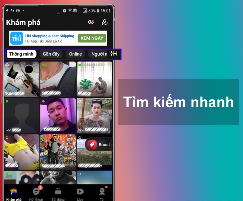 Ứng dụng Blued Việt Nam - Mạng xã hội gay, chat gay