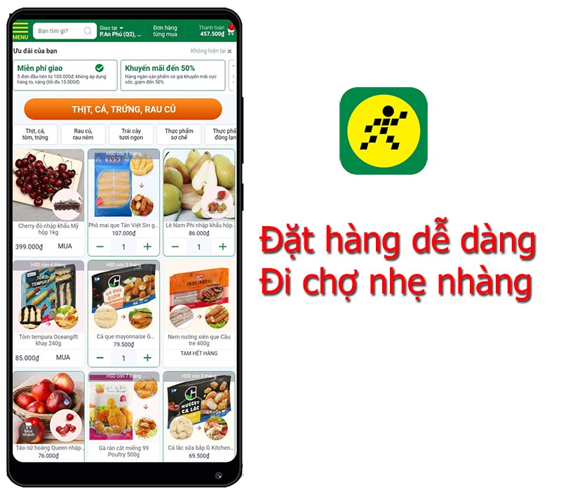 Ứng dụng Bách Hoá Xanh: Mua hàng, đi chợ online tiện lợi