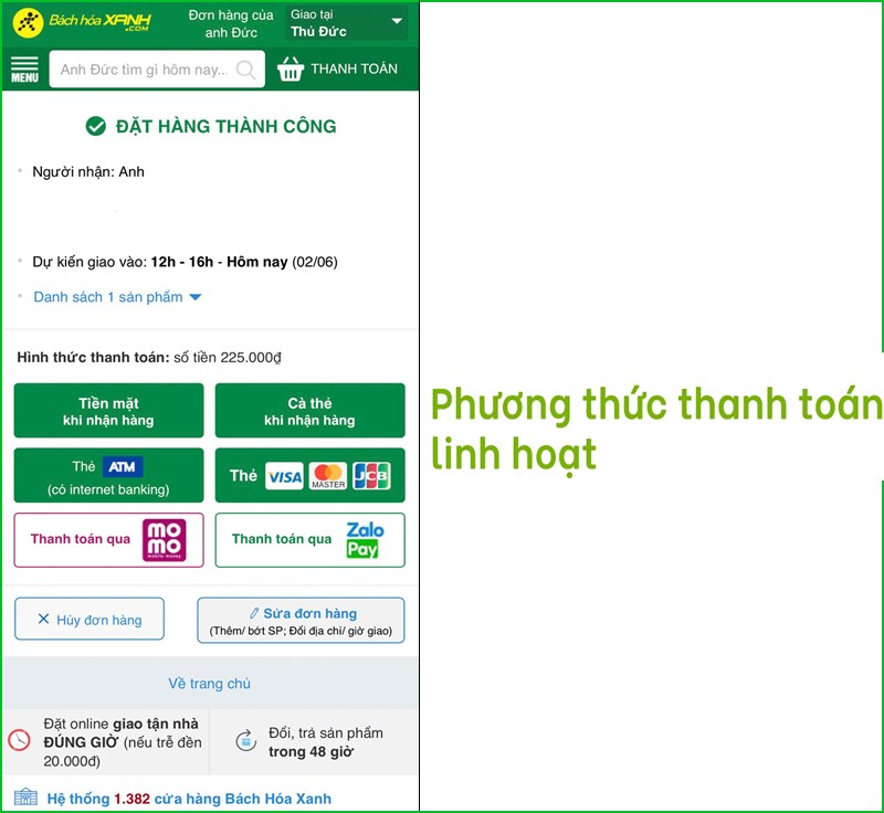 Ứng dụng Bách Hoá Xanh: Mua hàng, đi chợ online tiện lợi