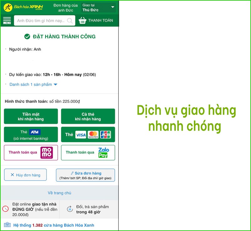 Ứng dụng Bách Hoá Xanh: Mua hàng, đi chợ online tiện lợi